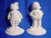 Raggedy Ann & Andy White Resin Bookends
