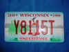 Wisconsin Sesquicentennial vehicle license plate