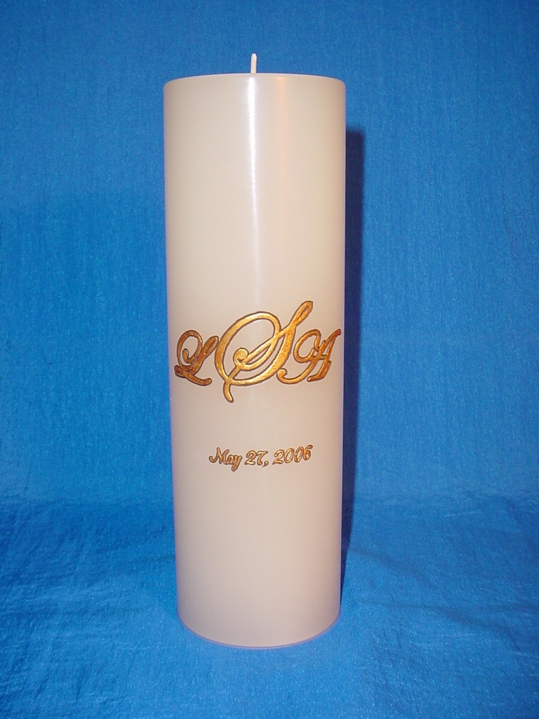 Monogrammed Unity Candle Photo Gallery